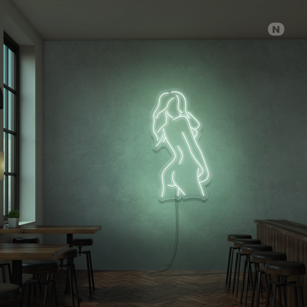 Insegna Al Neon Ragazza esotica