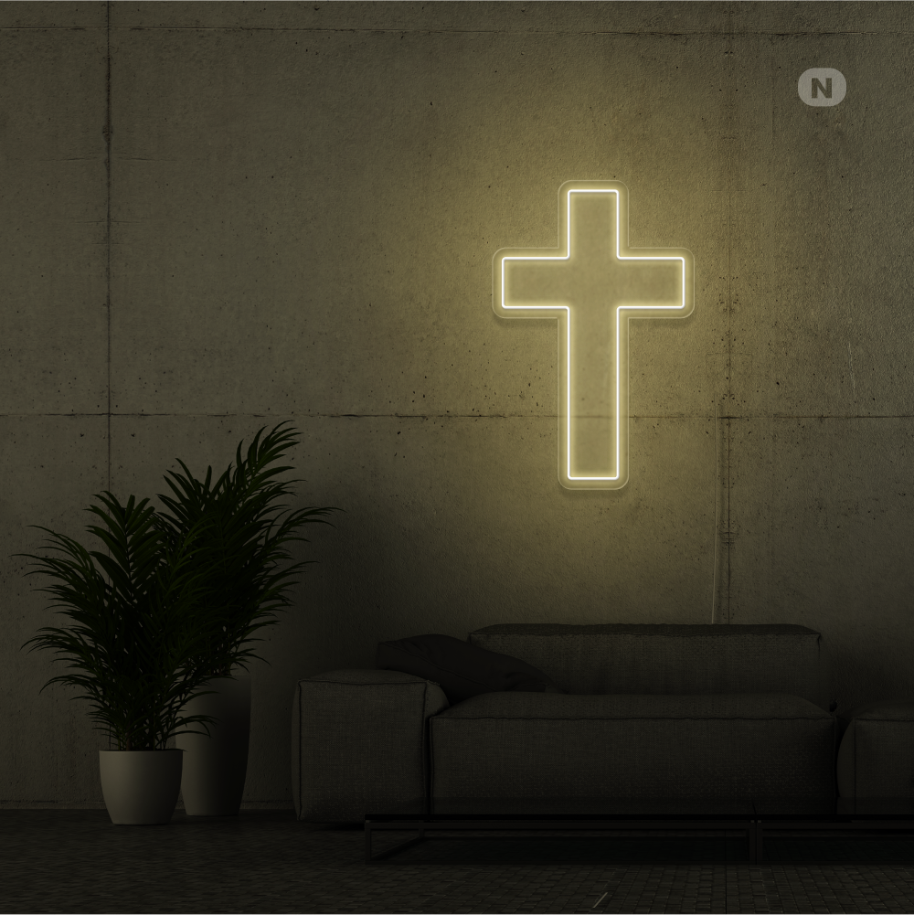 Insegna Al Neon Croce
