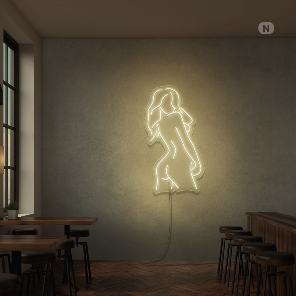 Insegna Al Neon Ragazza esotica