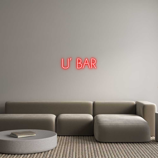 Neon personalizzato: U’ BAR