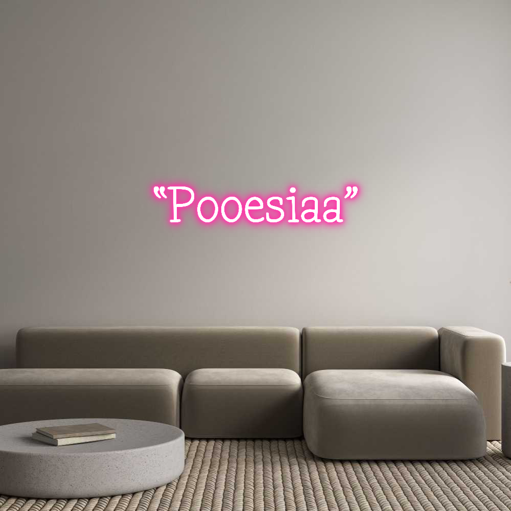 Neon personalizzato: “Pooesiaa”