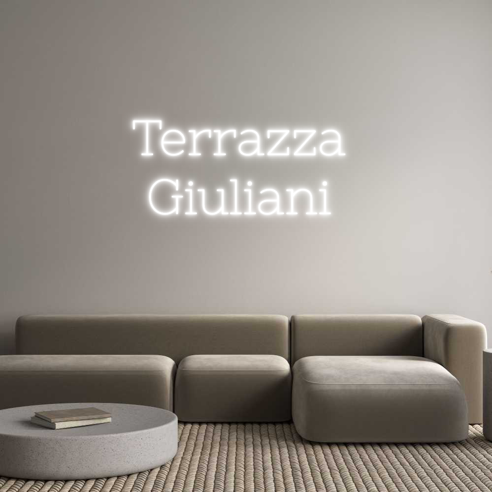 Neon personalizzato: Terrazza 
Gi...