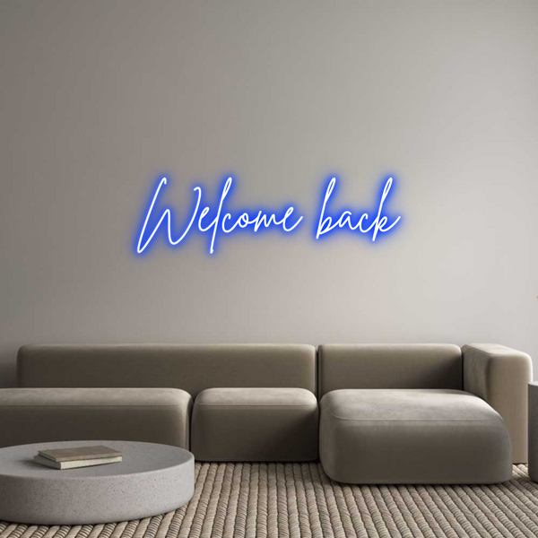 Neon personalizzato: Welcome back