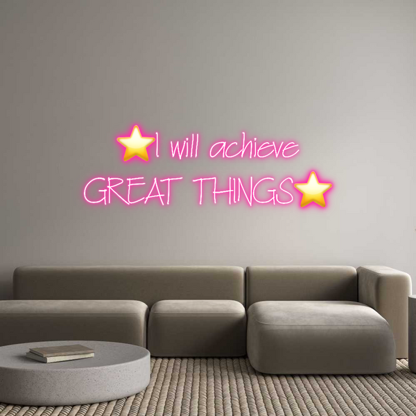 Neon personalizzato: ⭐️I will achi...