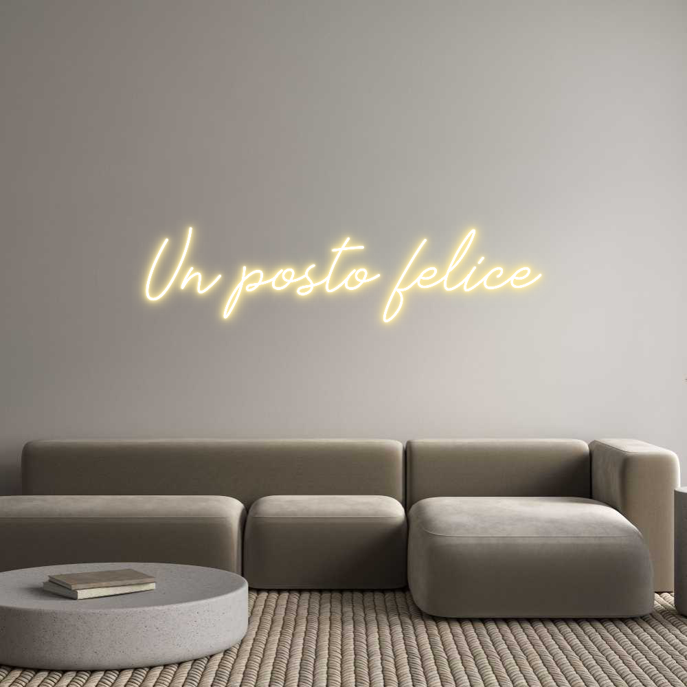 Neon personalizzato: Un posto felice