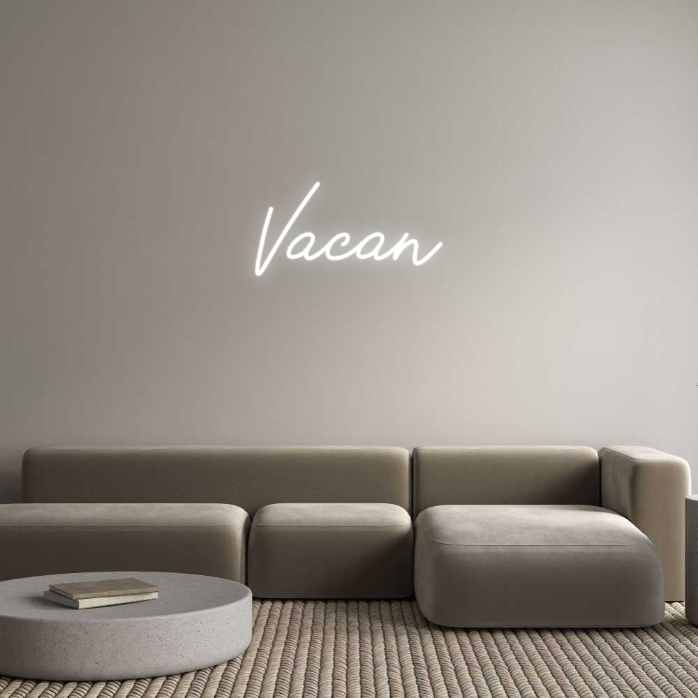 Neon personalizzato: Vacan