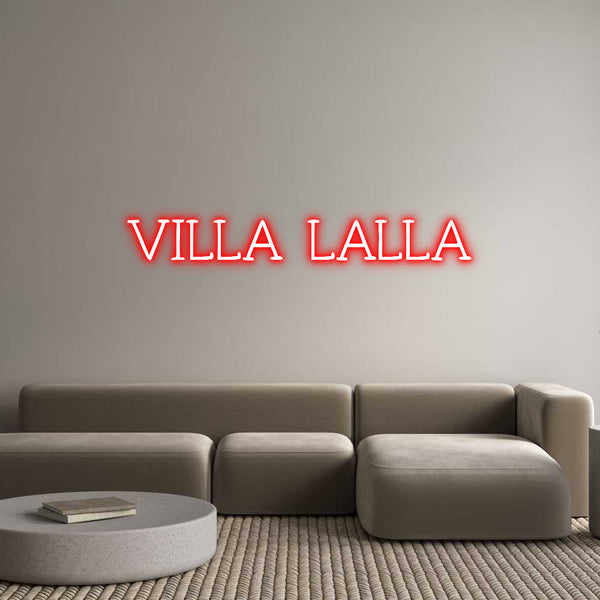 Neon personalizzato: VILLA LALLA