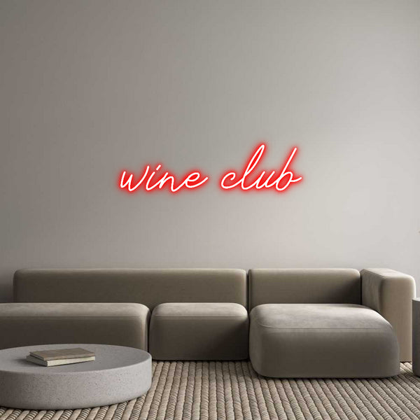 Neon personalizzato: wine club