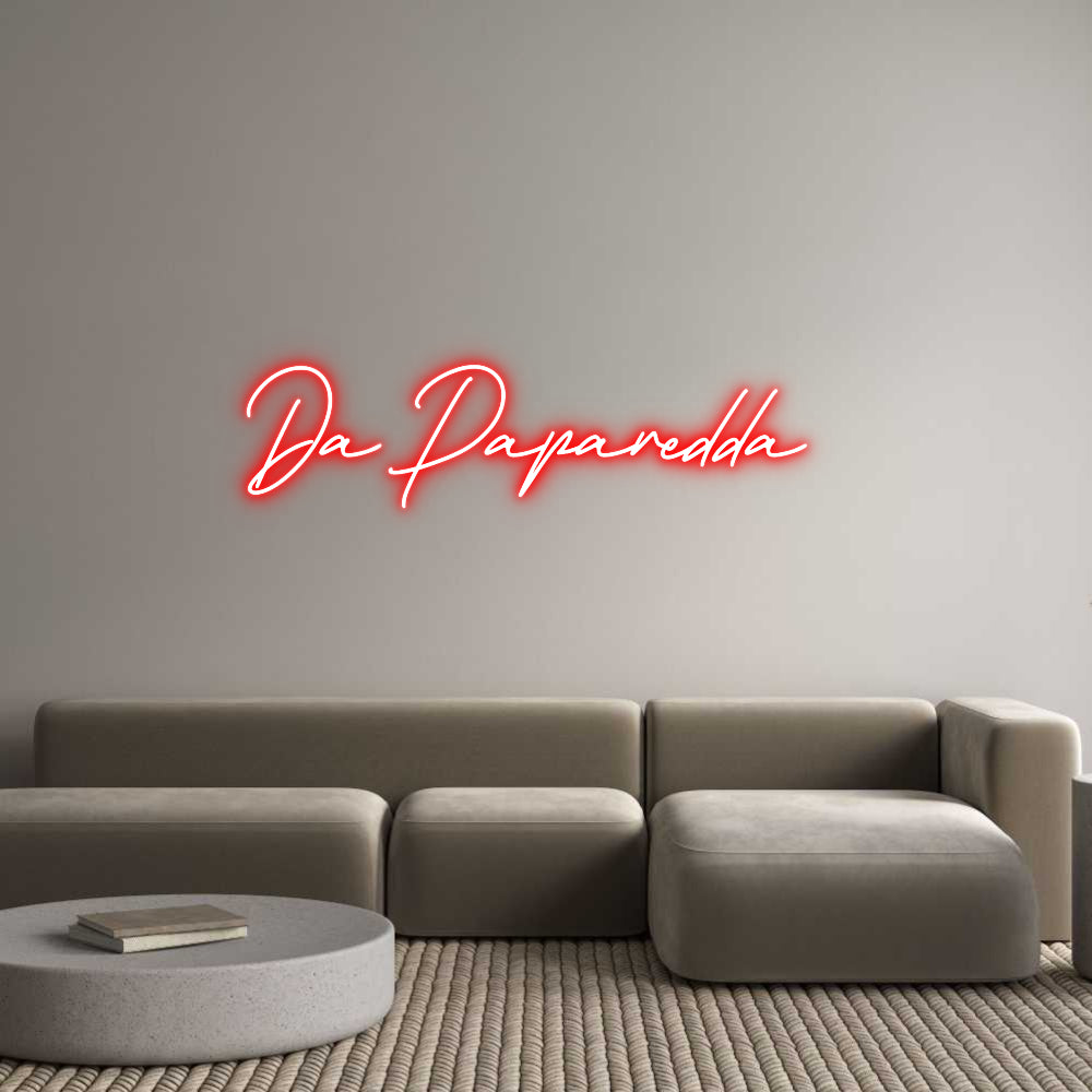 Neon personalizzato:  Da Paparedda