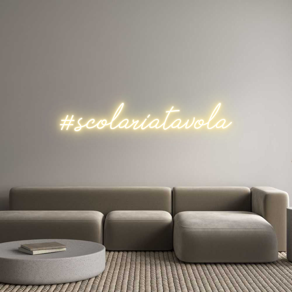 Neon personalizzato: #scolariatavola