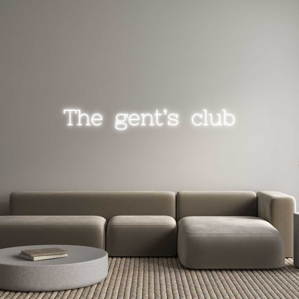 Neon personalizzato: The gent’s club