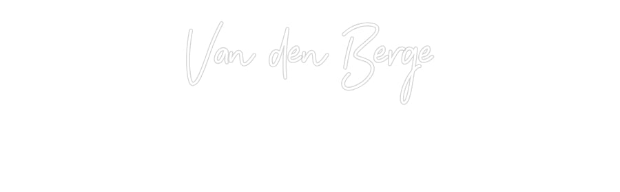 Neon personalizzato: Van den Berge