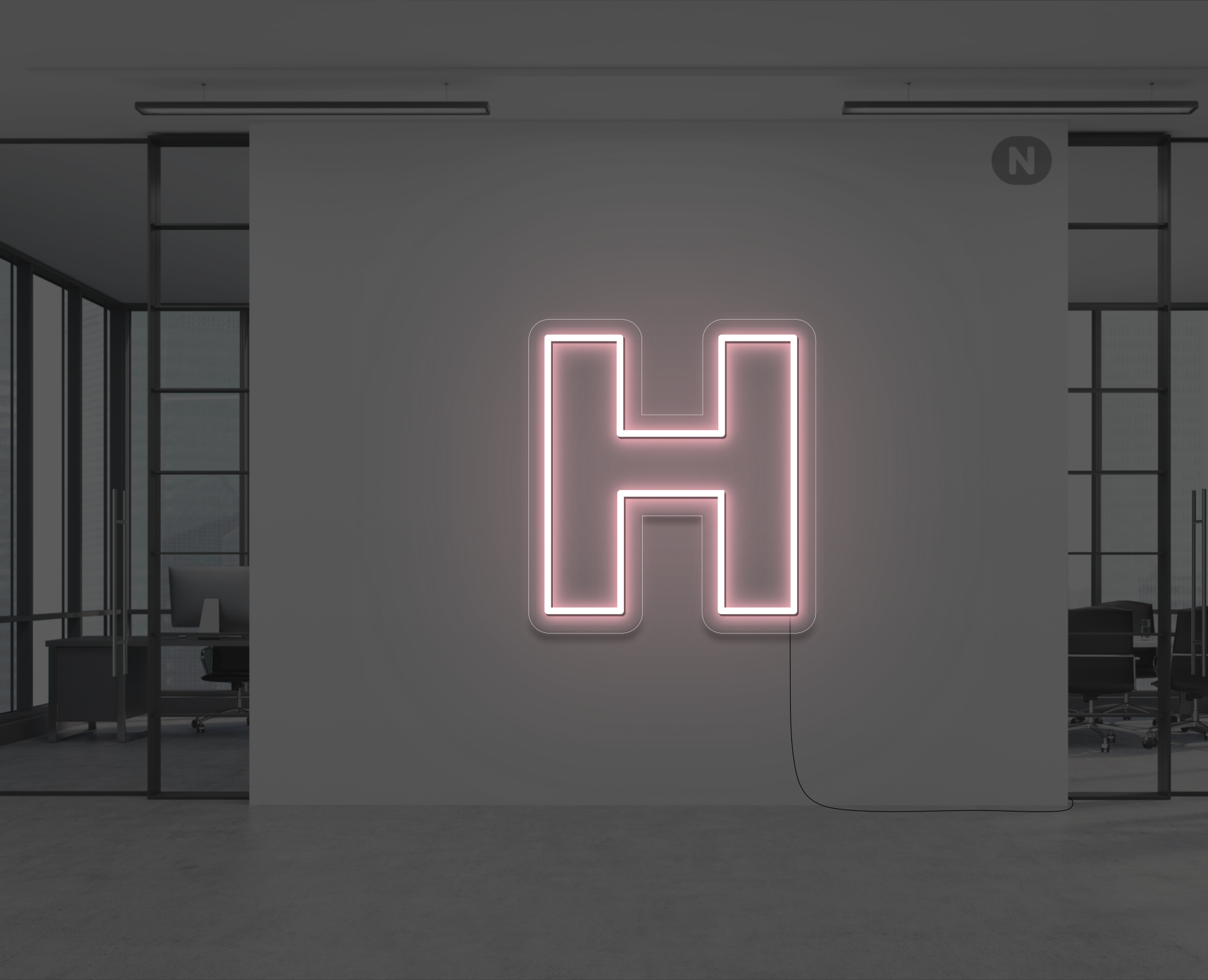 lettera-h-al-neon-rosa