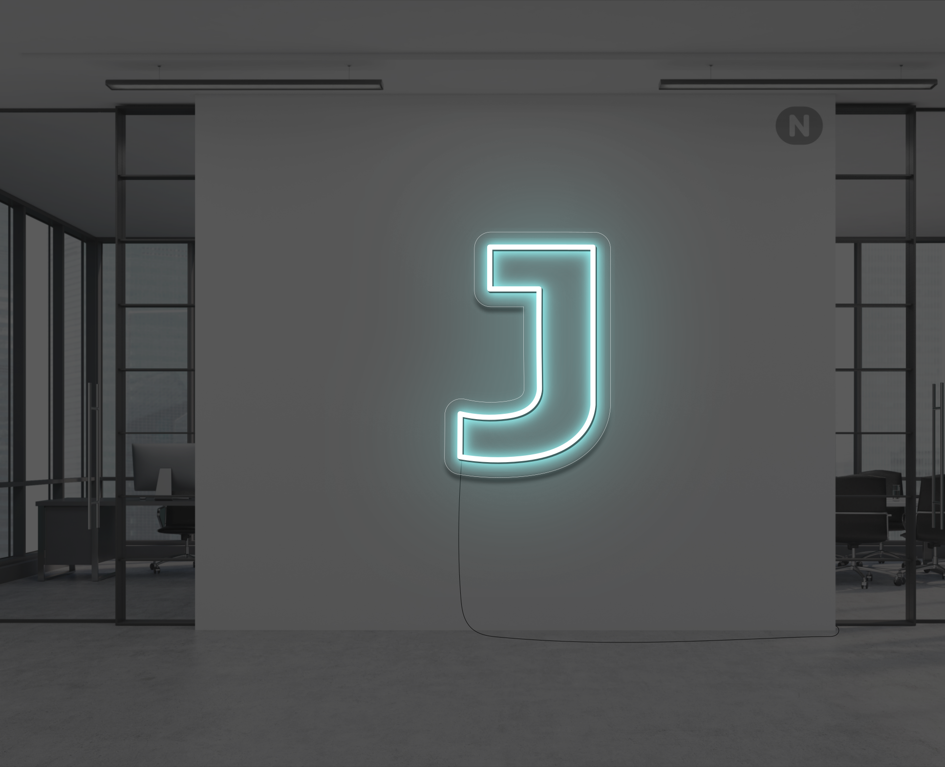 lettera-j-al-neon-blu-ghiaccio