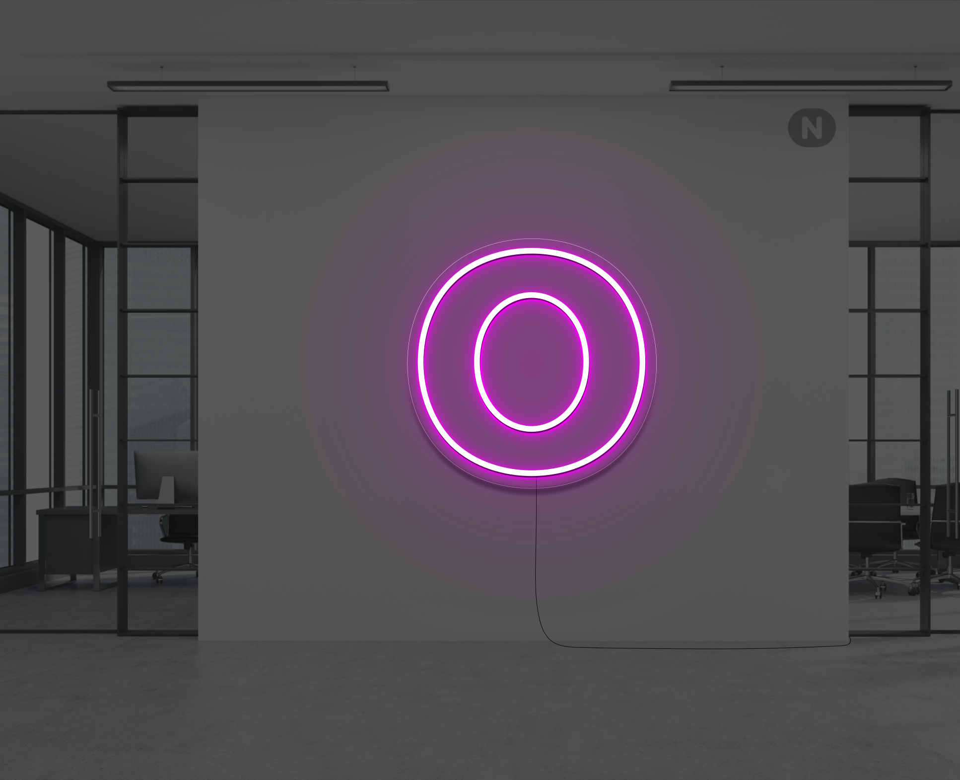 lettera-o-al-neon-rosa-neon