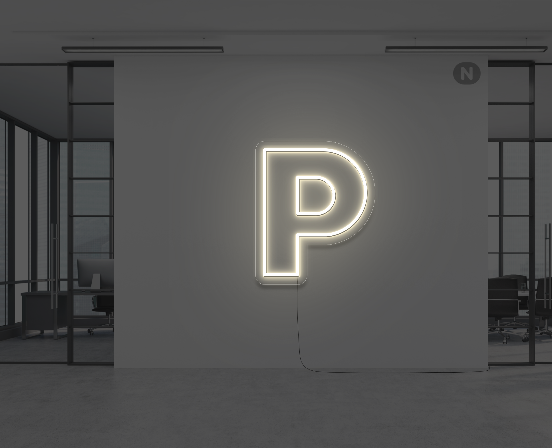 lettera-p-al-neon-bianco-caldo