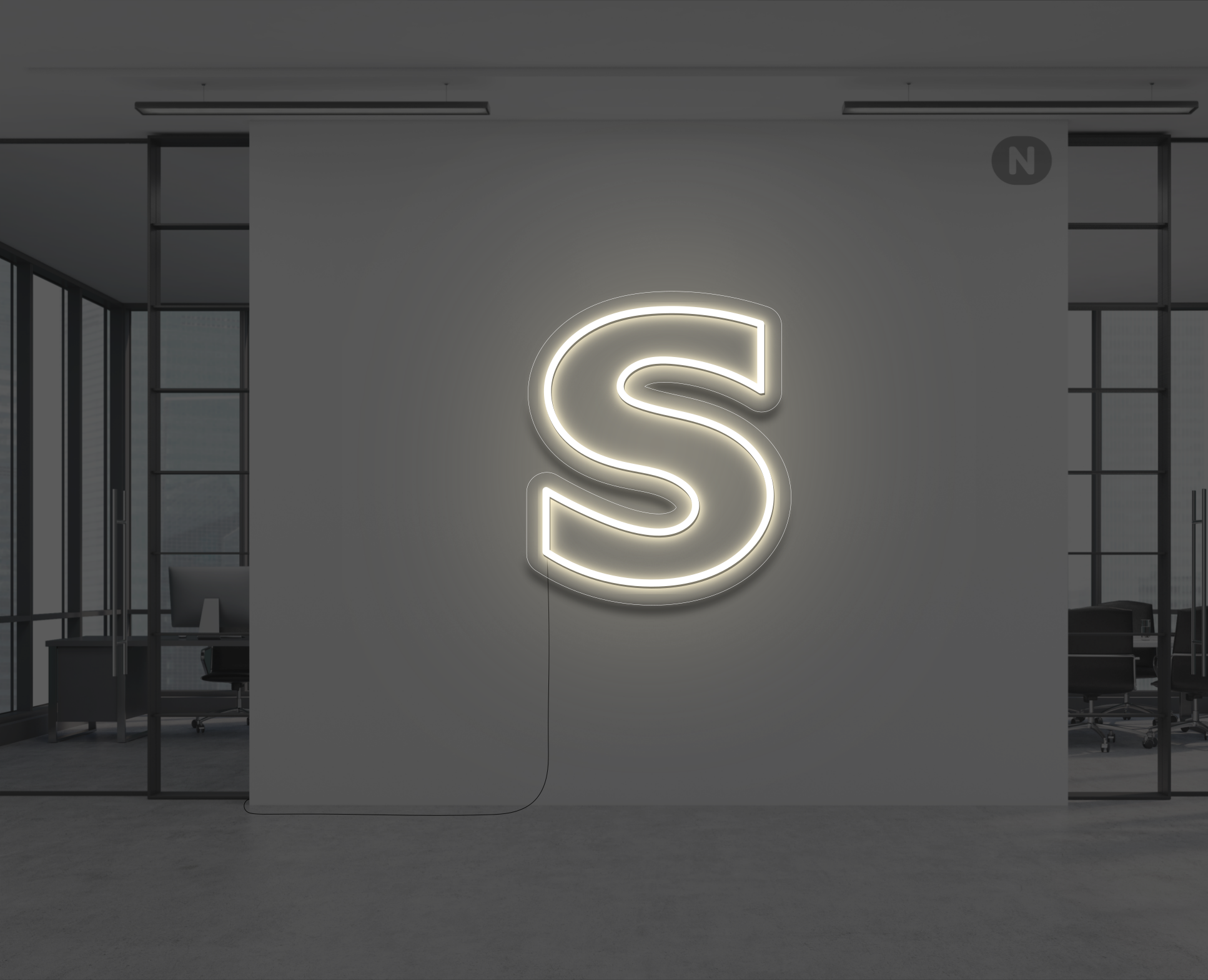 lettera-s-al-neon-bianco-caldo