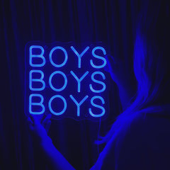 Insegna al neon Boys Boys Boys