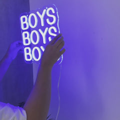 Insegna al neon Boys Boys Boys