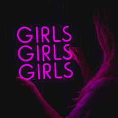 Insegna al neon Girls Girls Girls