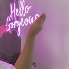 Insegna al neon Hello Gorgeous