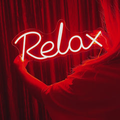 Insegna al neon Relax