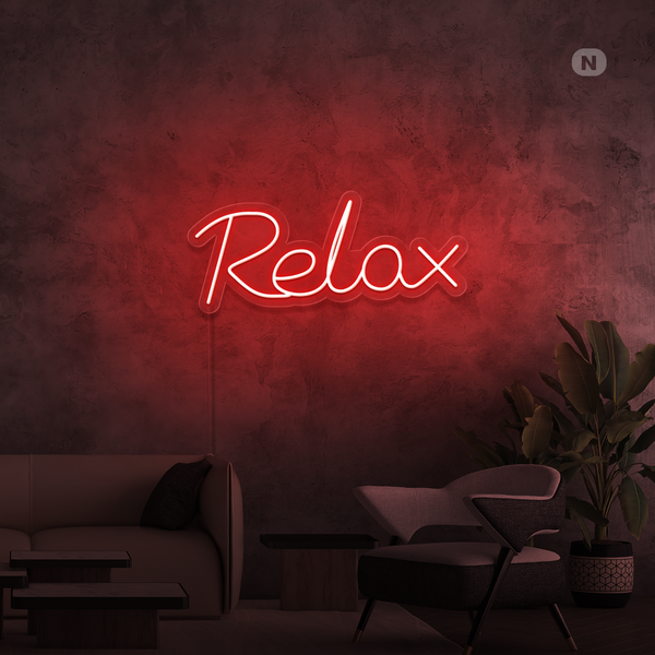 Insegna al neon Relax