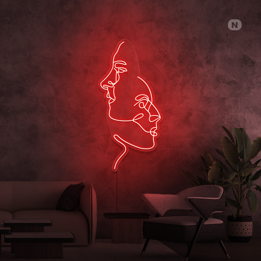 Insegna al neon Volti