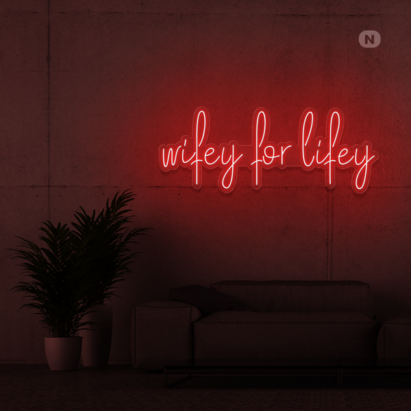 Insegna al neon Wifey for lifey