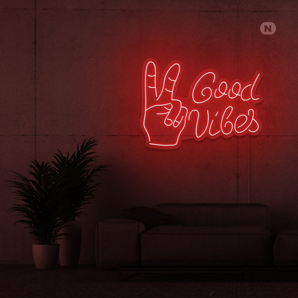 Insegna al neon Good Vibes