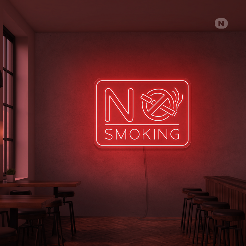 Insegna al neon No Smoking