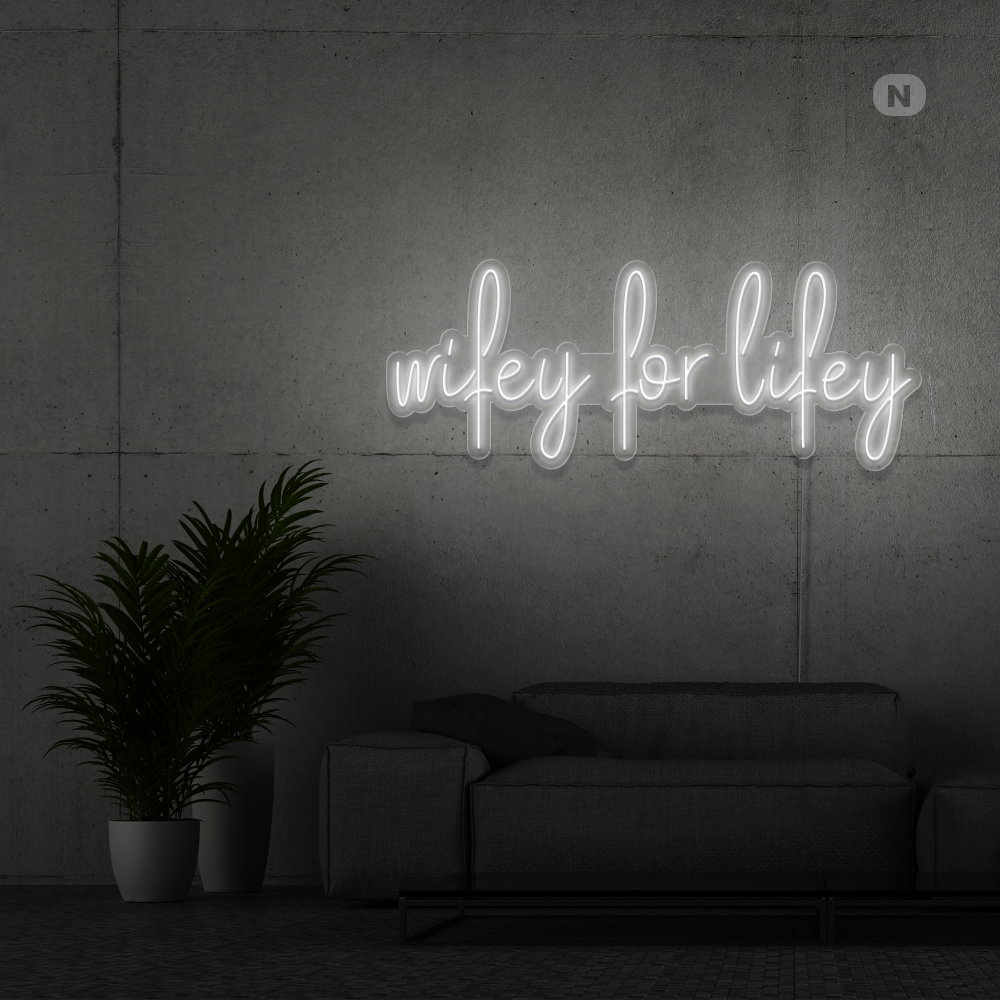 Insegna al neon Wifey for lifey