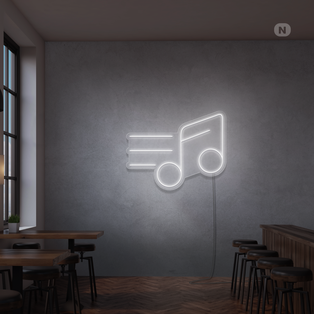 Insegna al neon Nota musicale