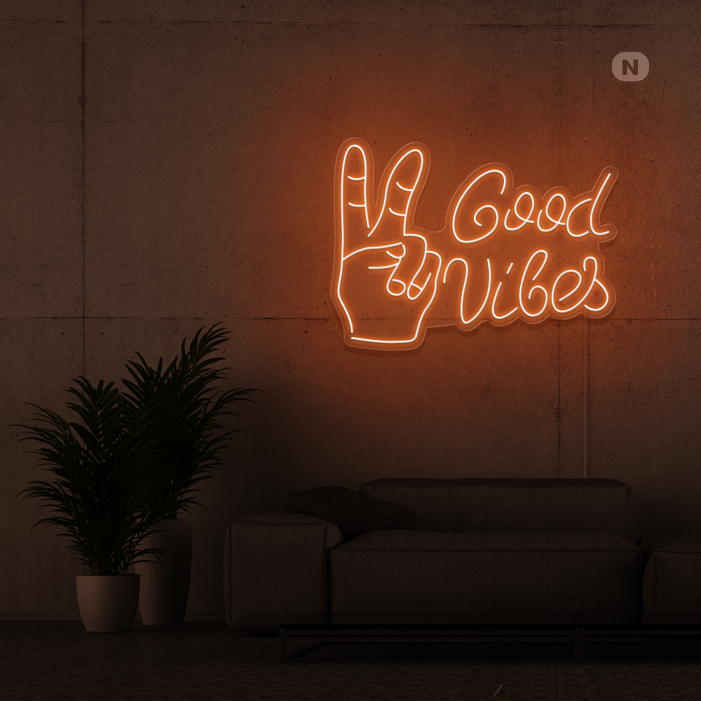 Insegna al neon Good Vibes
