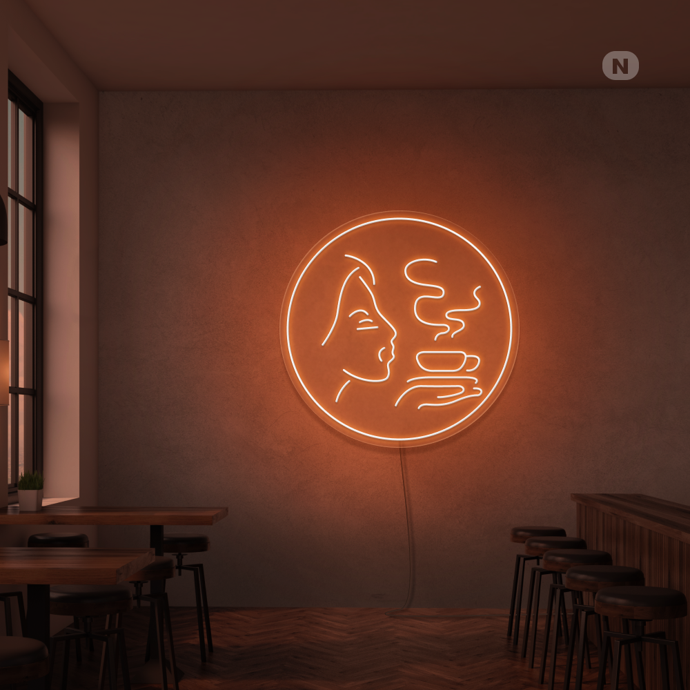 Insegna al neon Aroma di caffè