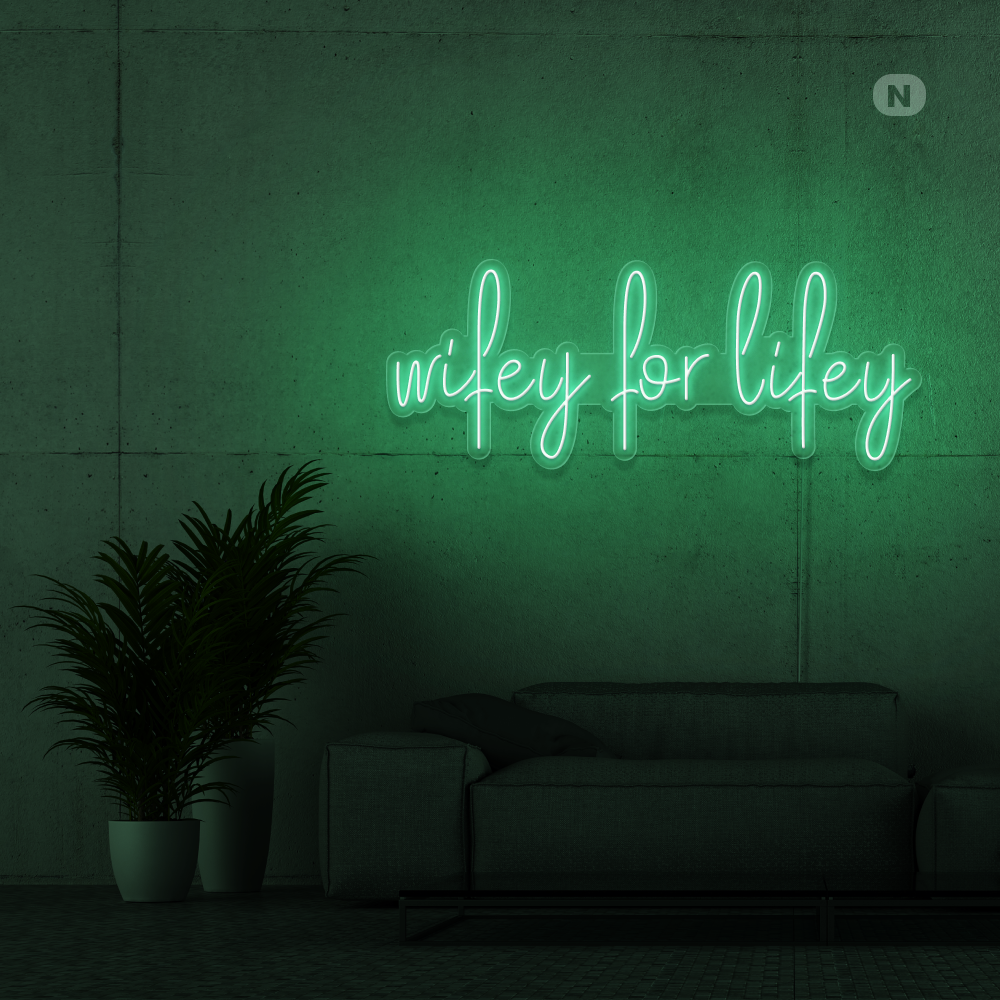 Insegna al neon Wifey for lifey