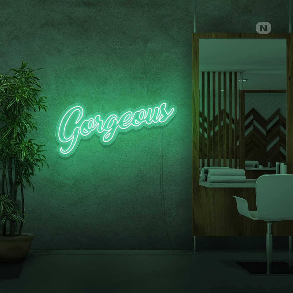 Insegna al neon Gorgeous