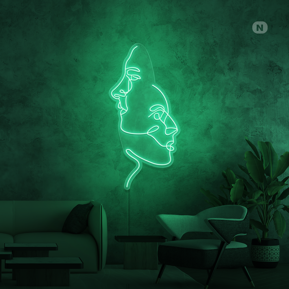 Insegna al neon Volti