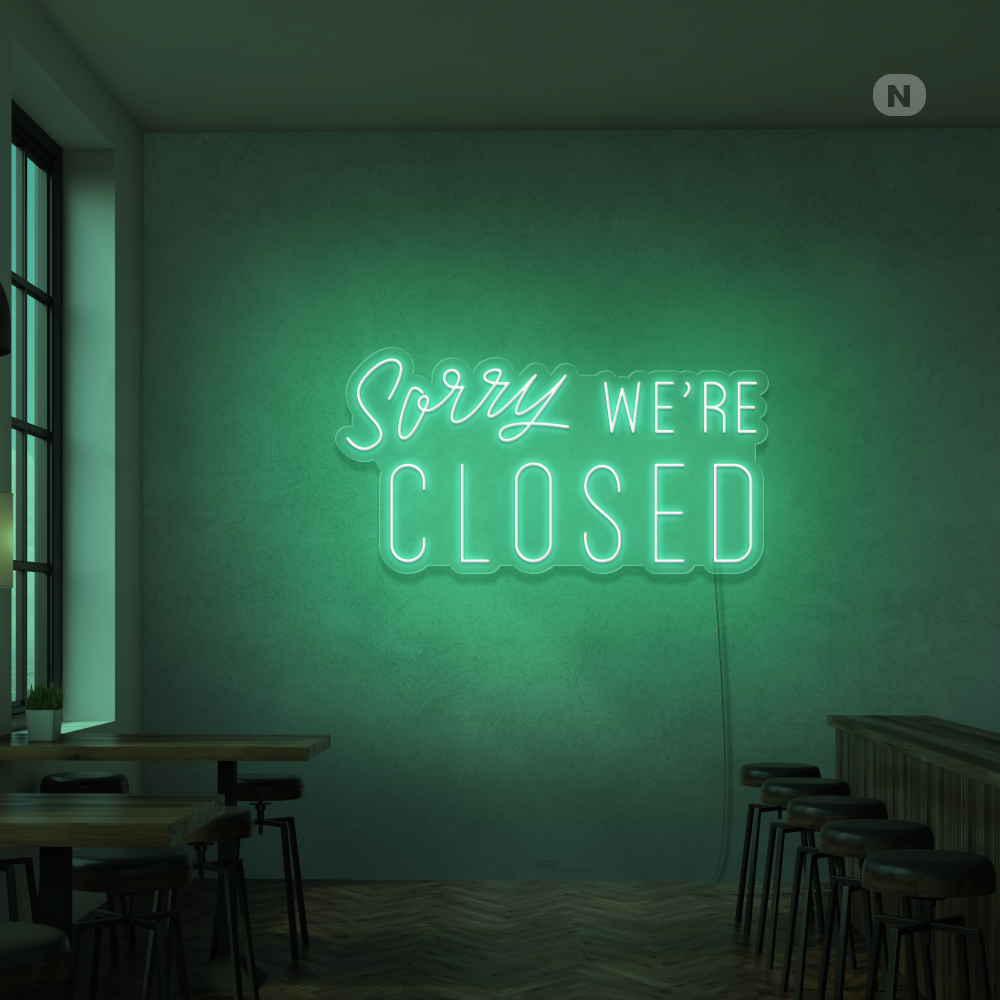 Insegna al neon Closed