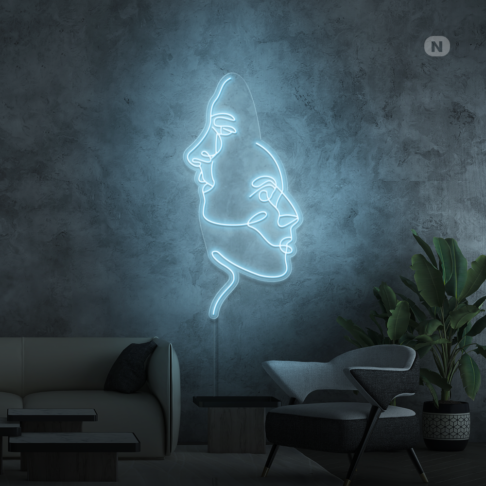Insegna al neon Volti