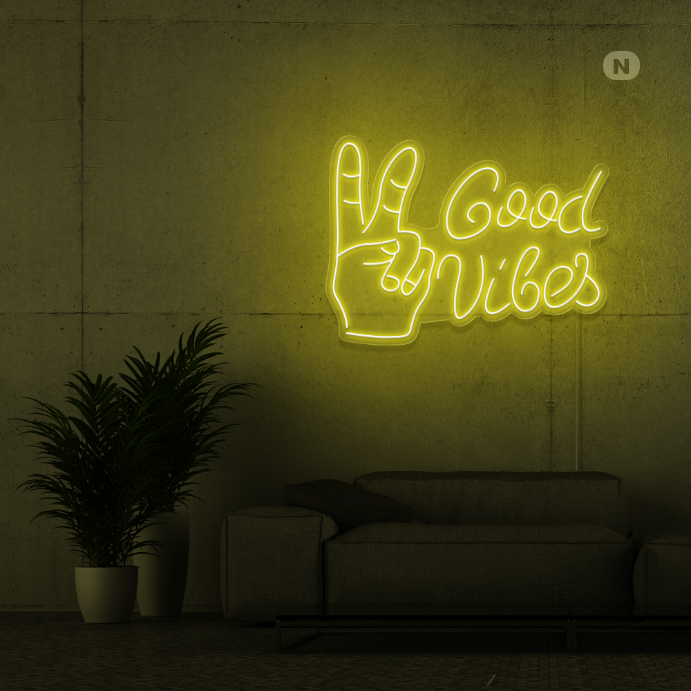 Insegna al neon Good Vibes
