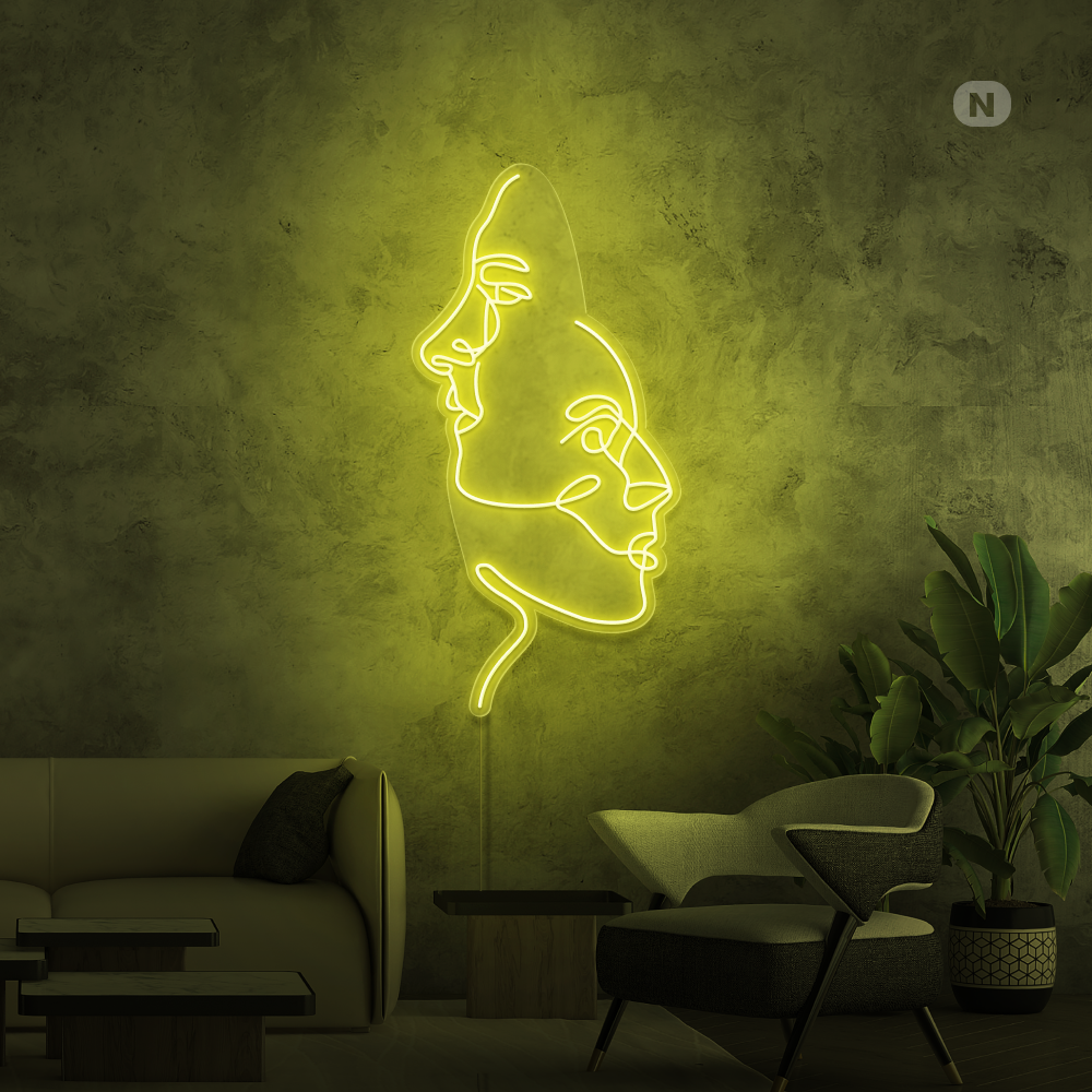 Insegna al neon Volti