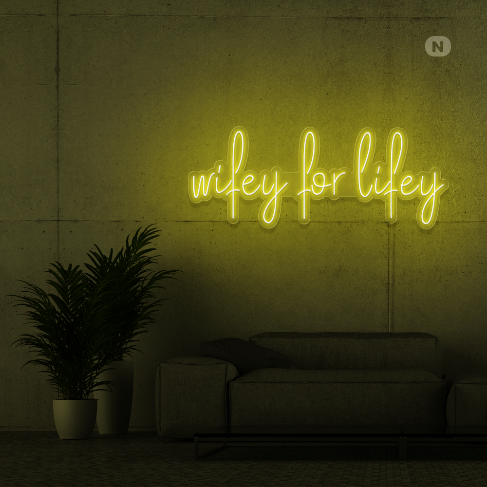 Insegna al neon Wifey for lifey