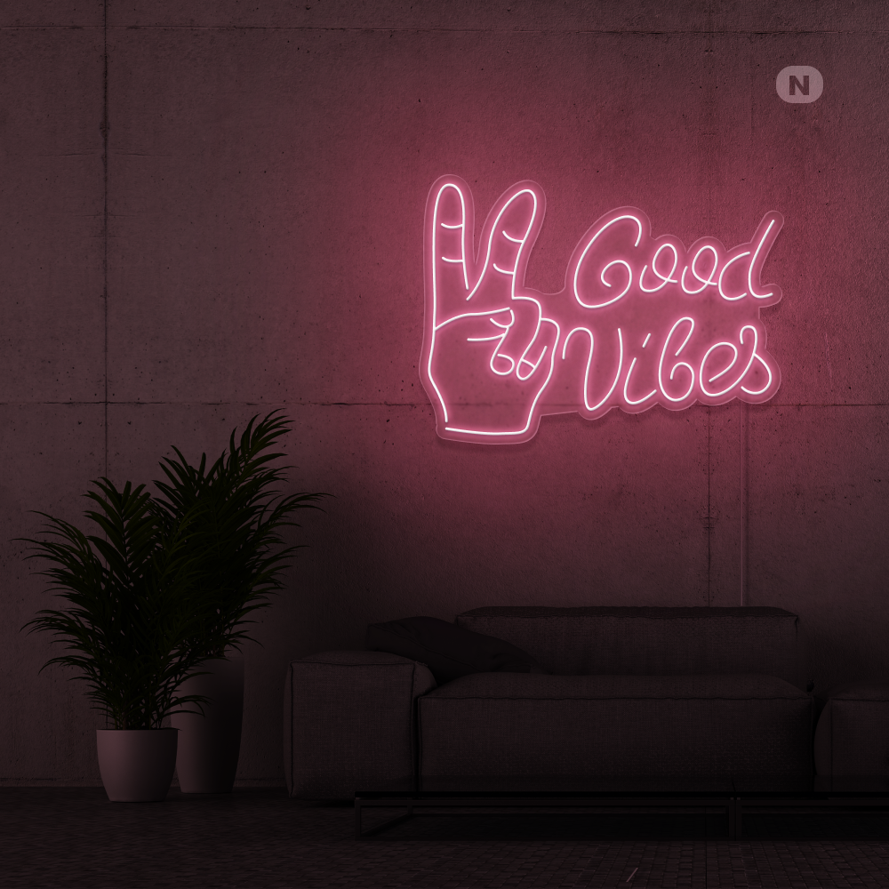 Insegna al neon Good Vibes
