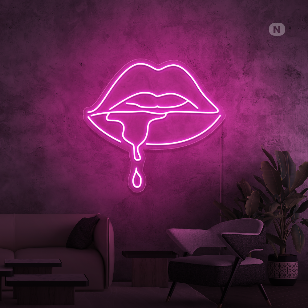 Insegna al neon Labbro Mordente