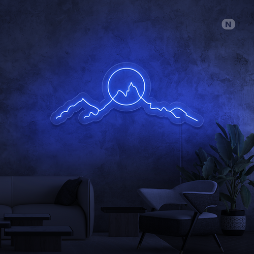 Insegna al neon Montagne