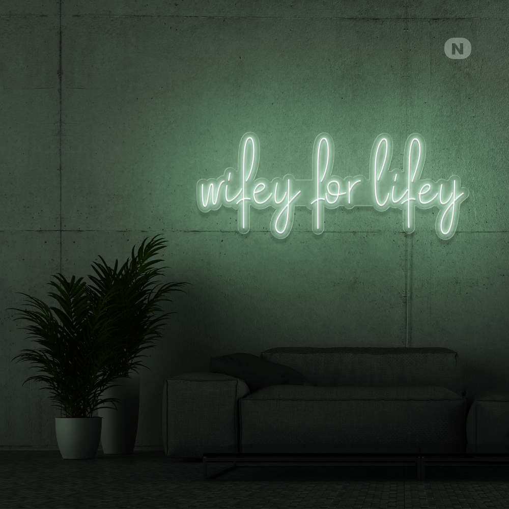 Insegna al neon Wifey for lifey