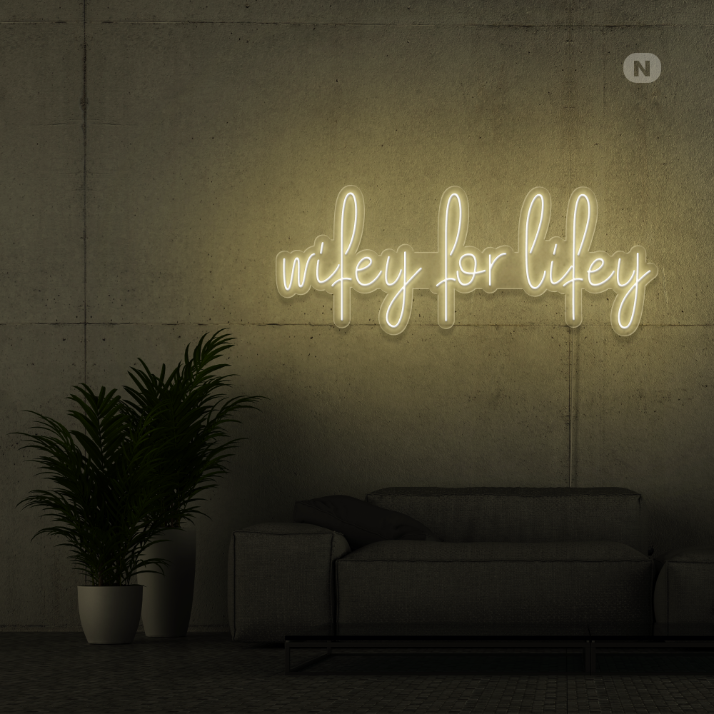 Insegna al neon Wifey for lifey