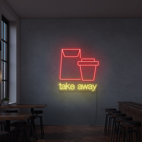 Insegna al neon Take Away